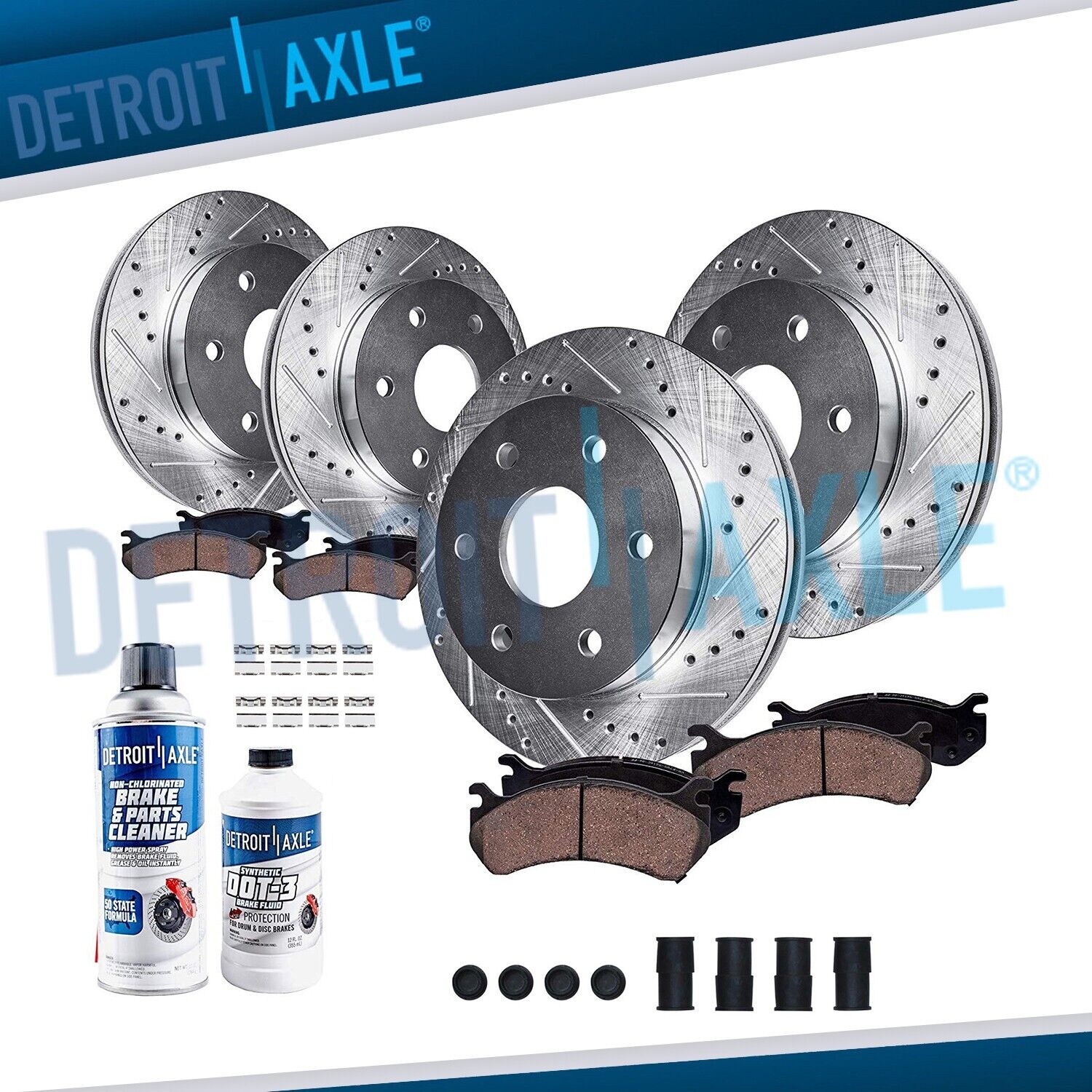Front & Rear Rotors+ Brake Pads for 2007-2009 Ford Expedition Lincoln Navigator