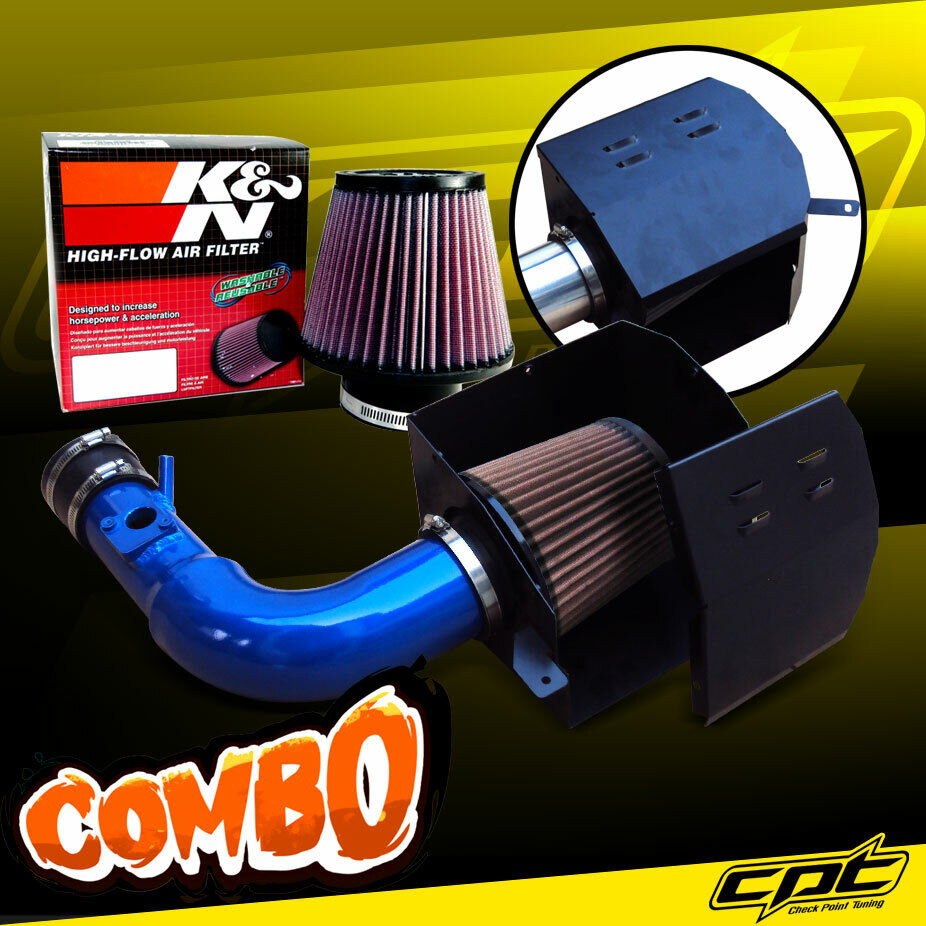 For 13-20 Scion FRS BRZ 2.0L 4cyl Blue Cold Air Intake + K&N Air Filter