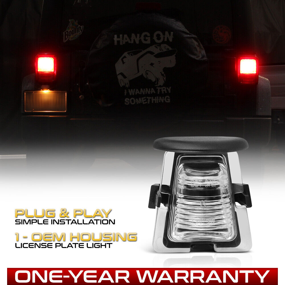 [OE-STYLE] For 2007-18 Jeep Wrangler JK Clear Lens License Plate Light Lens Lamp