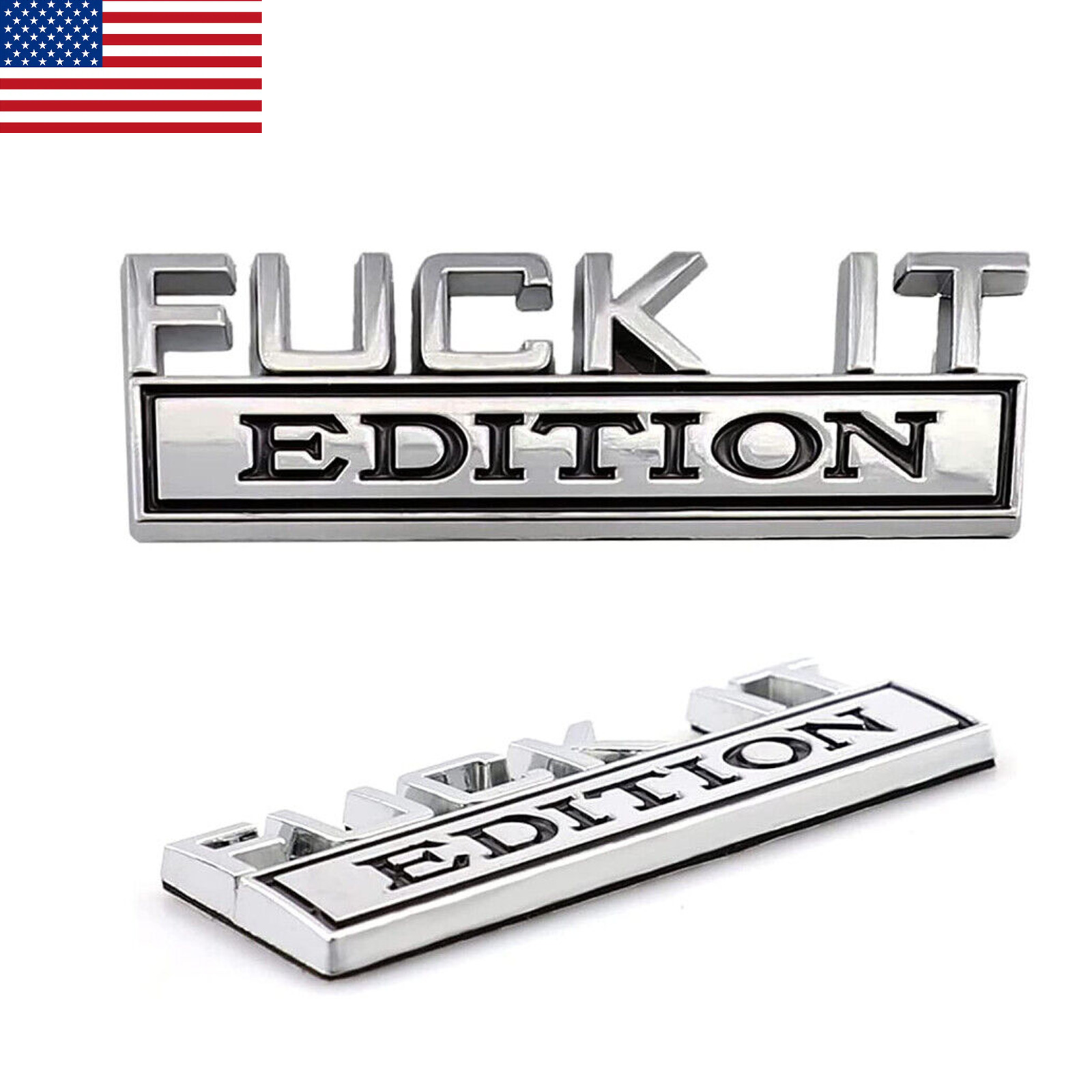1pc FUCK-IT EDITION Logo Emblem Badge Decal Stickers Fu*k it Decor Accessories
