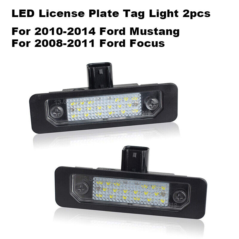 2Pcs Full LED License Plate Tag Light For 2010-2014 Ford Mustang 8T5Z13550B 2pcs