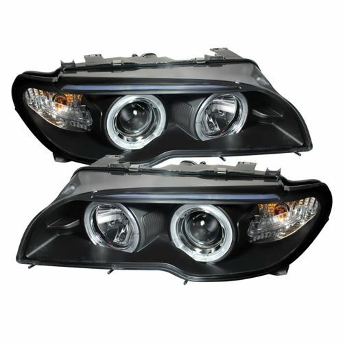Spyder 5077141 Projector Headlights(Black) For 04-06 BMW E46 3-Series 2 DR