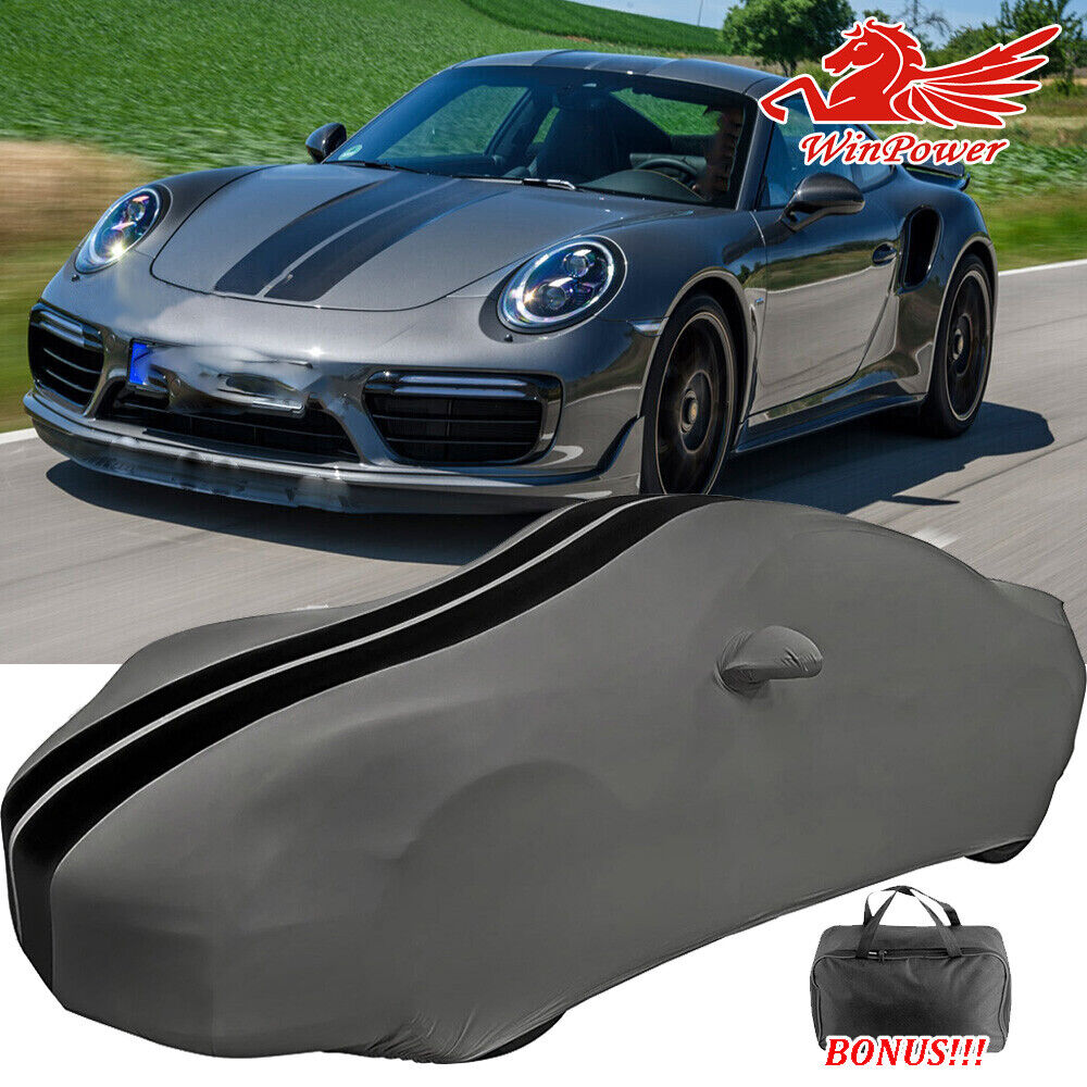 For 2000-2022 PORSCHE 911 TURBO S Indoor Full Car Cover Satin Stretch Dustproof