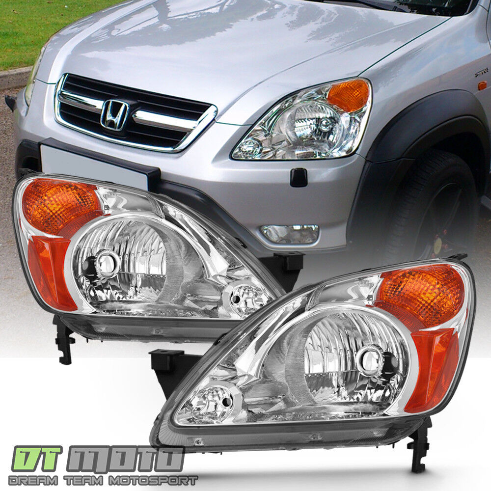 For  2002 2003 2004 Honda CRV C-RV Headlights Headlamps Replacement Left+Right
