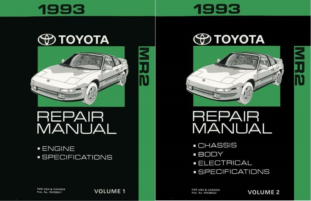1993 Toyota MR-2 Shop Service Repair Manual Book Engine Drivetrain OEM