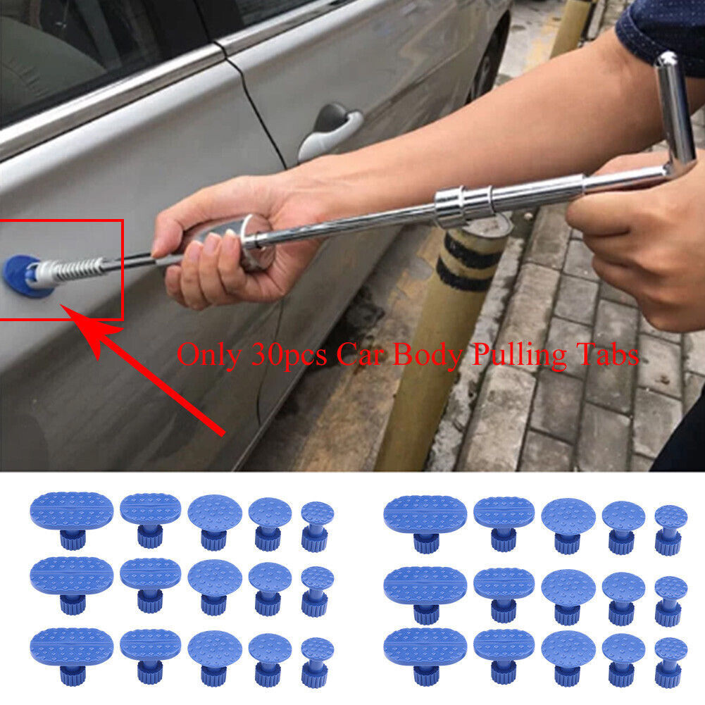 30PCS Car Body Pulling Tabs Dent Removal Paintless Repair Tool Glue Puller Tabs