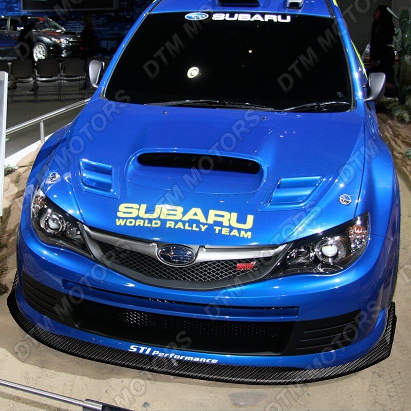 For 2008-2010 Subaru Impreza WRX STi CS2-Style Carbon Look Front Bumper Body Lip