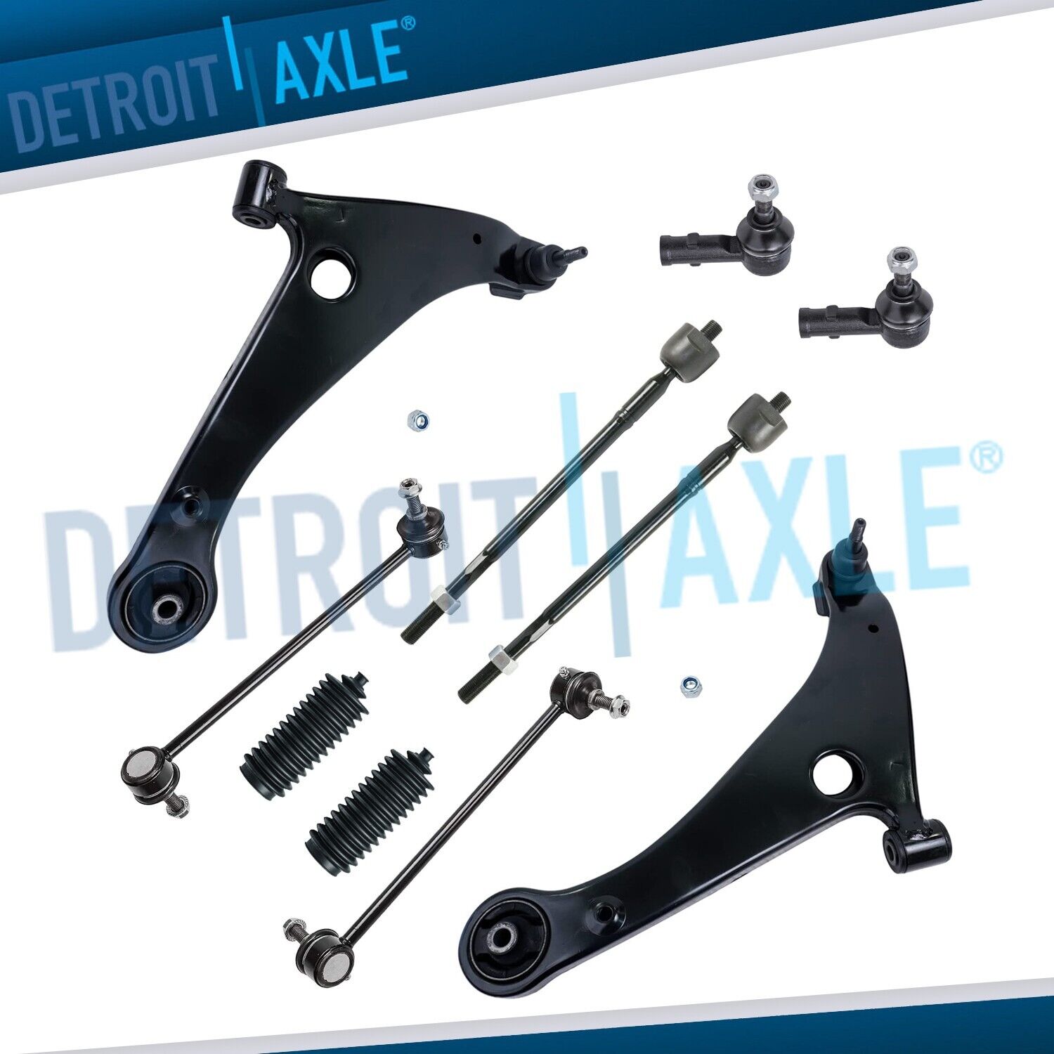 Front Lower Control Arm w/Ball Joint Tierod Sway Bar for 06-12 Mitsubishi Galant