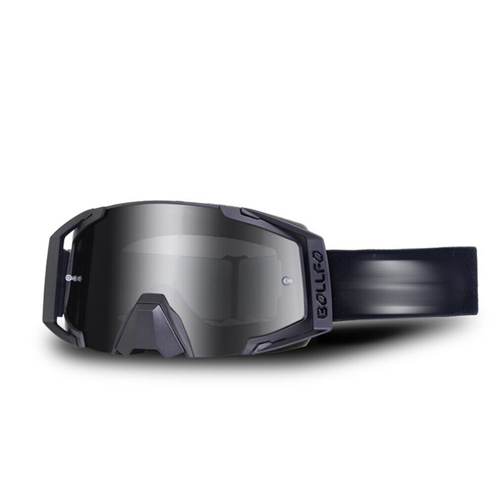 Lunatic Motorcycle Riding Glasses / Goggles Adult - Black - Tinted- Single Lens