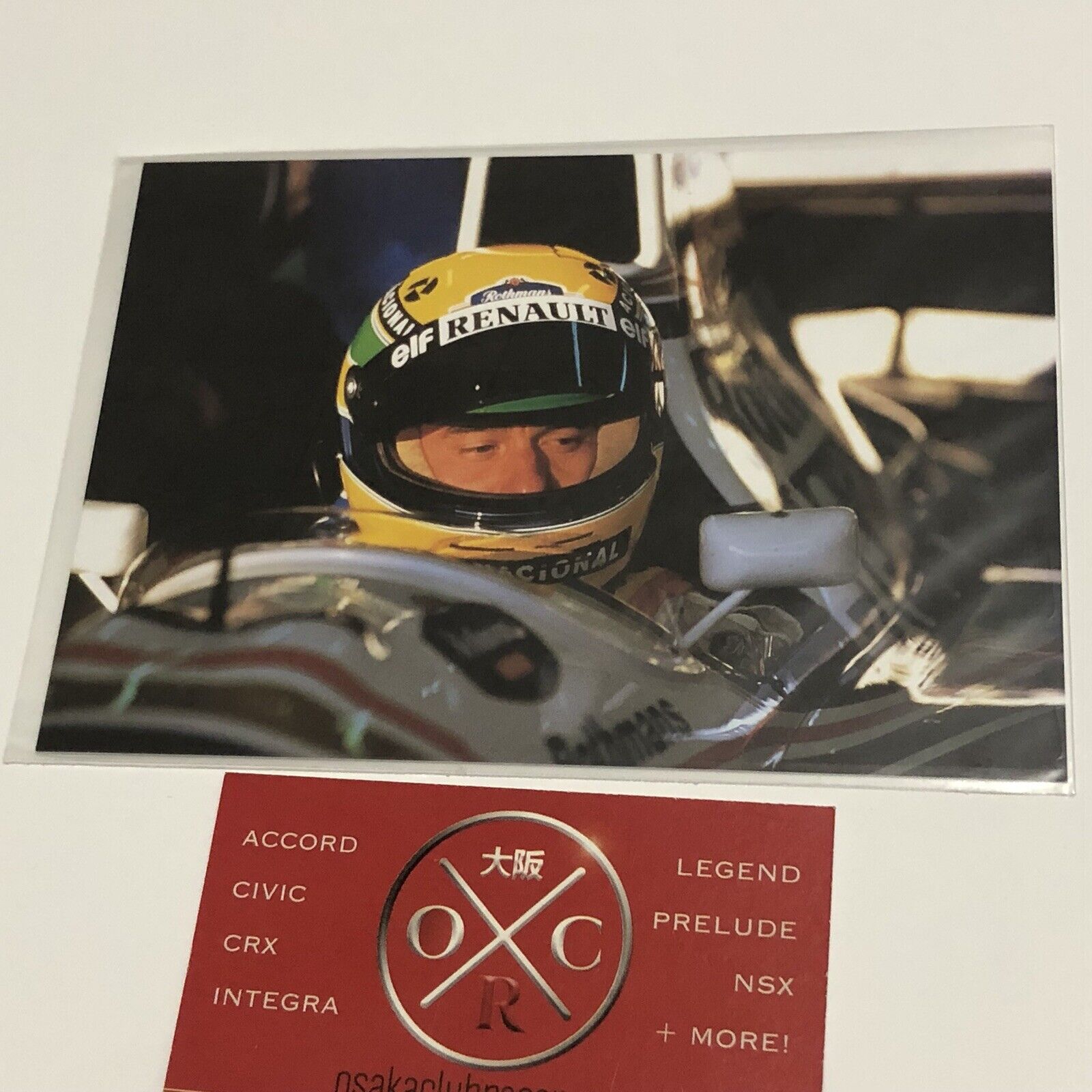Vintage Ayrton Senna Postcard Rare JDM McLaren Marlboro Honda F1 91 92 93 94