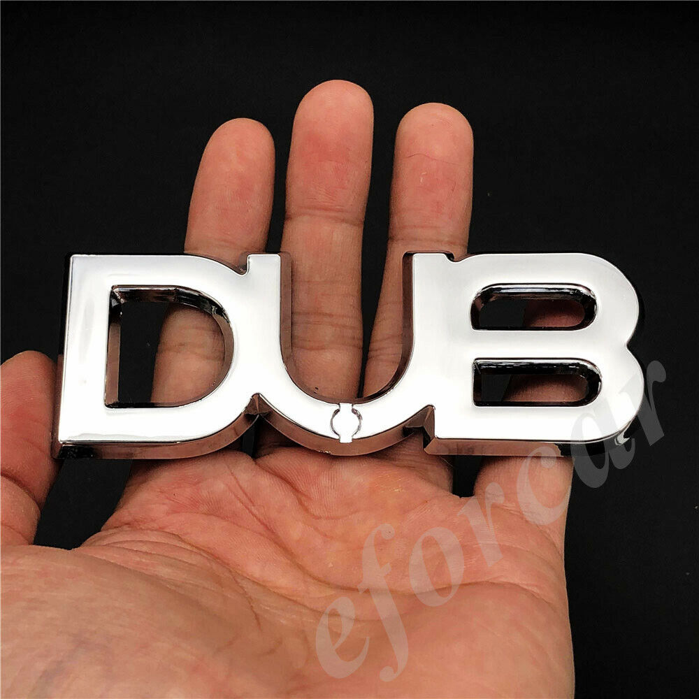 3D DUB Car Trunk Rear Fender Emblem Badge Decal Sticker Universal Edition