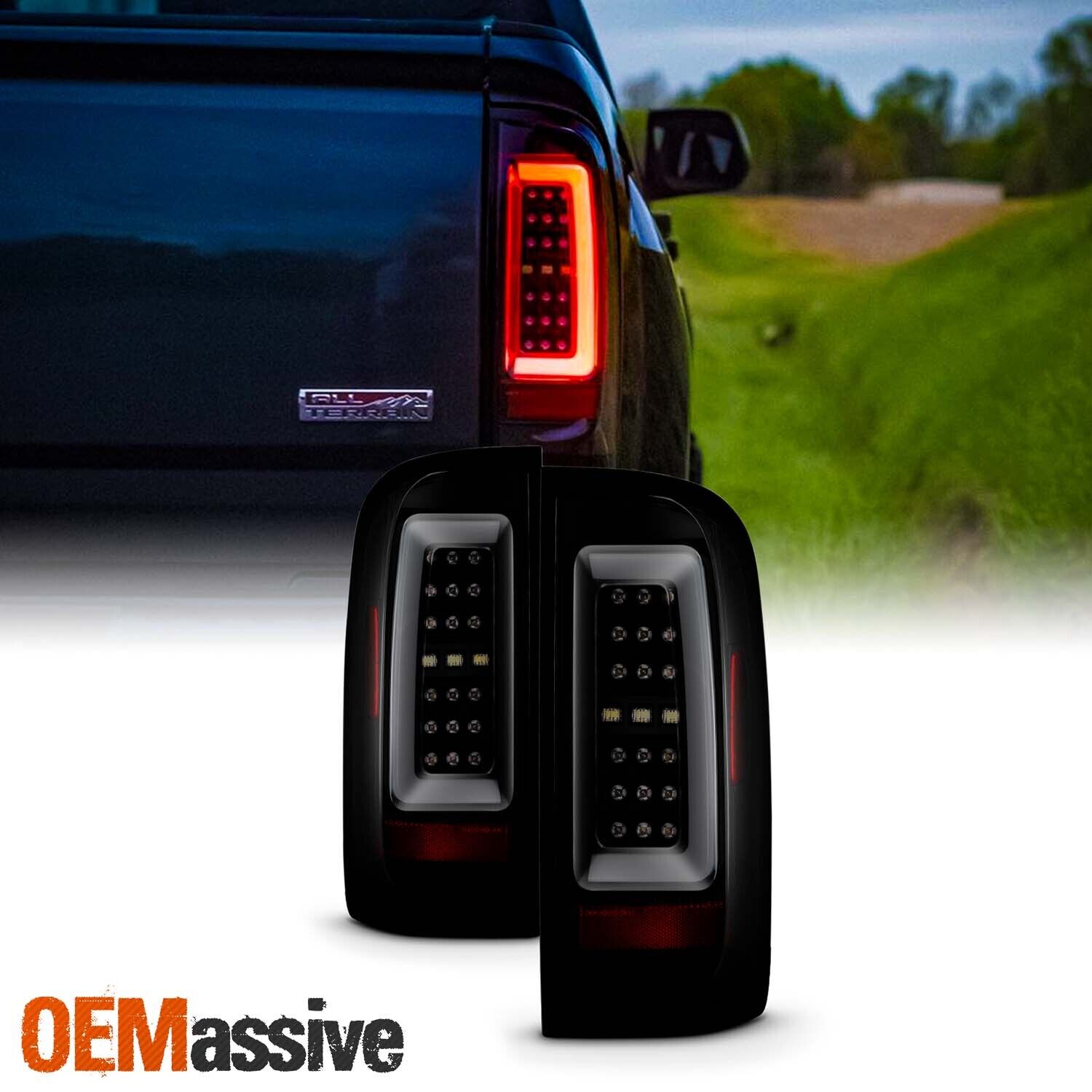 Fits 15-22 Chevy Colorado/GMC Canyon Black Smoked Full LED Tail Lights 16 17 18