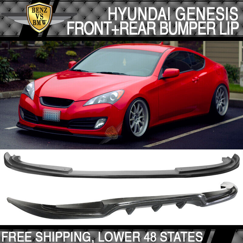 Fit For 10-12 Hyundai Genesis Coupe Sport Front + Rear Bumper Lip PU