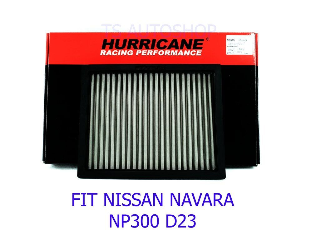 FOR NISSAN NAVARA D23 NP300 2015-ON POWER AIR FLOW FILTER HURRICANE STAINLESS