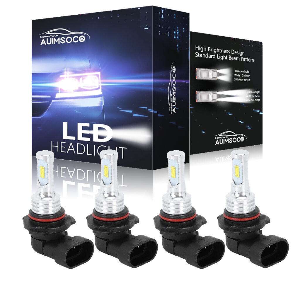 4x 9005&H11 LED Headlight Combo High Low Beam Bulbs Kit Super White Bright Lamps