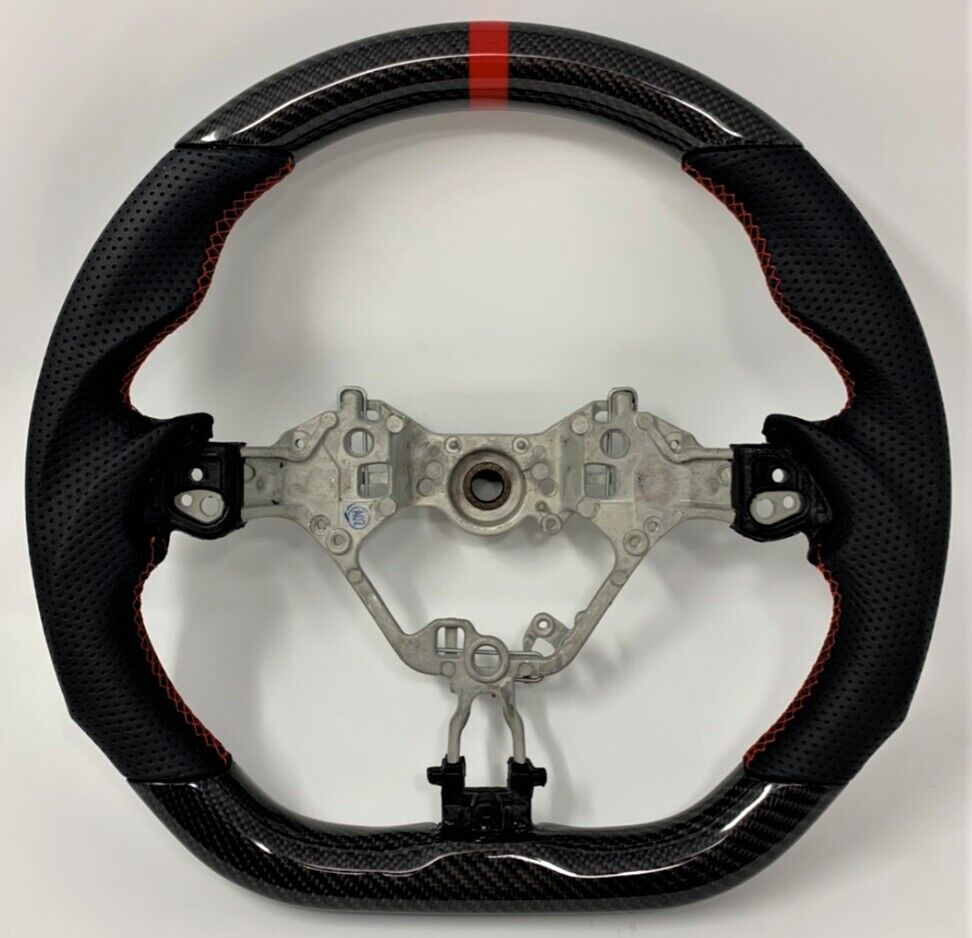 REVESOL REAL Carbon Fiber Black flat Steering Wheel for 2017 TOYOTA 86 GT86 BRZ