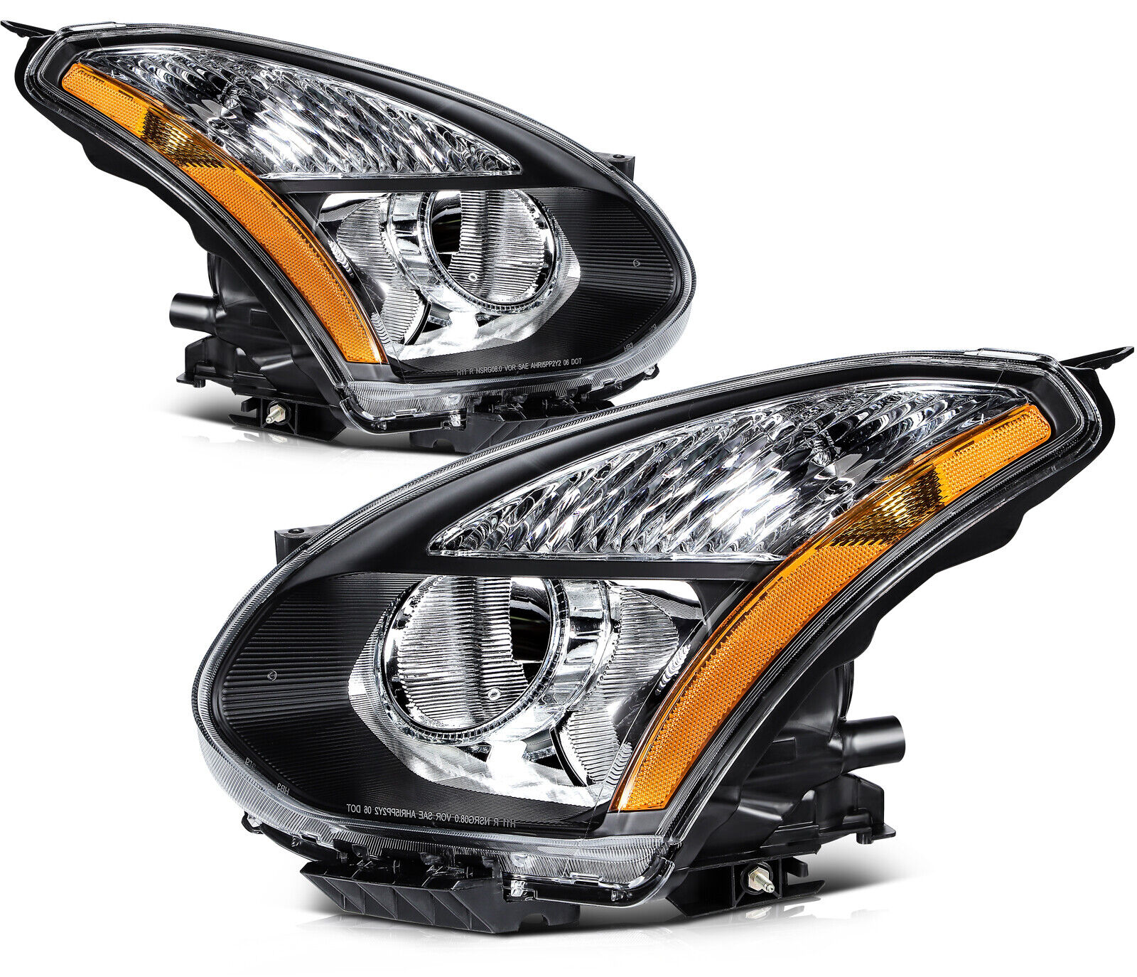 For Nissan for Rogue 2014-2015 Headlights Assembly Pair Clear Lens Replacement