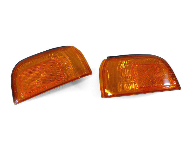 DEPO Pair of JDM Look Amber Front Corner Lights For 1990-1991 Honda Accord