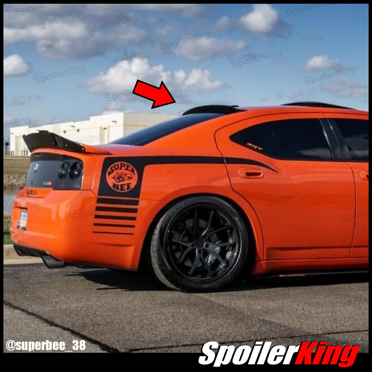 SpoilerKing Rear Roof Spoiler Window Wing (Fits: Dodge Charger 2005-10) #380R
