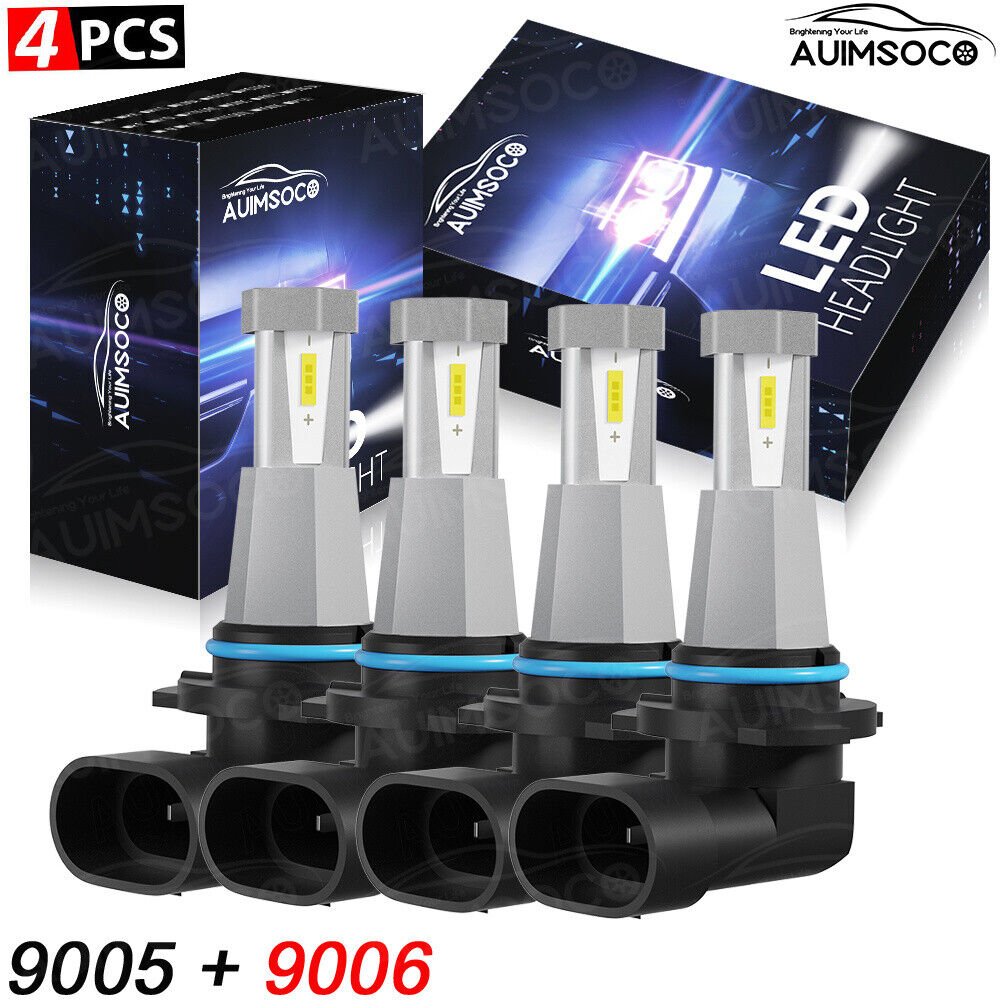 For Chevy C1500 Suburban 1992-1999 Led Headlight cool white 4Pcs High-Low beam