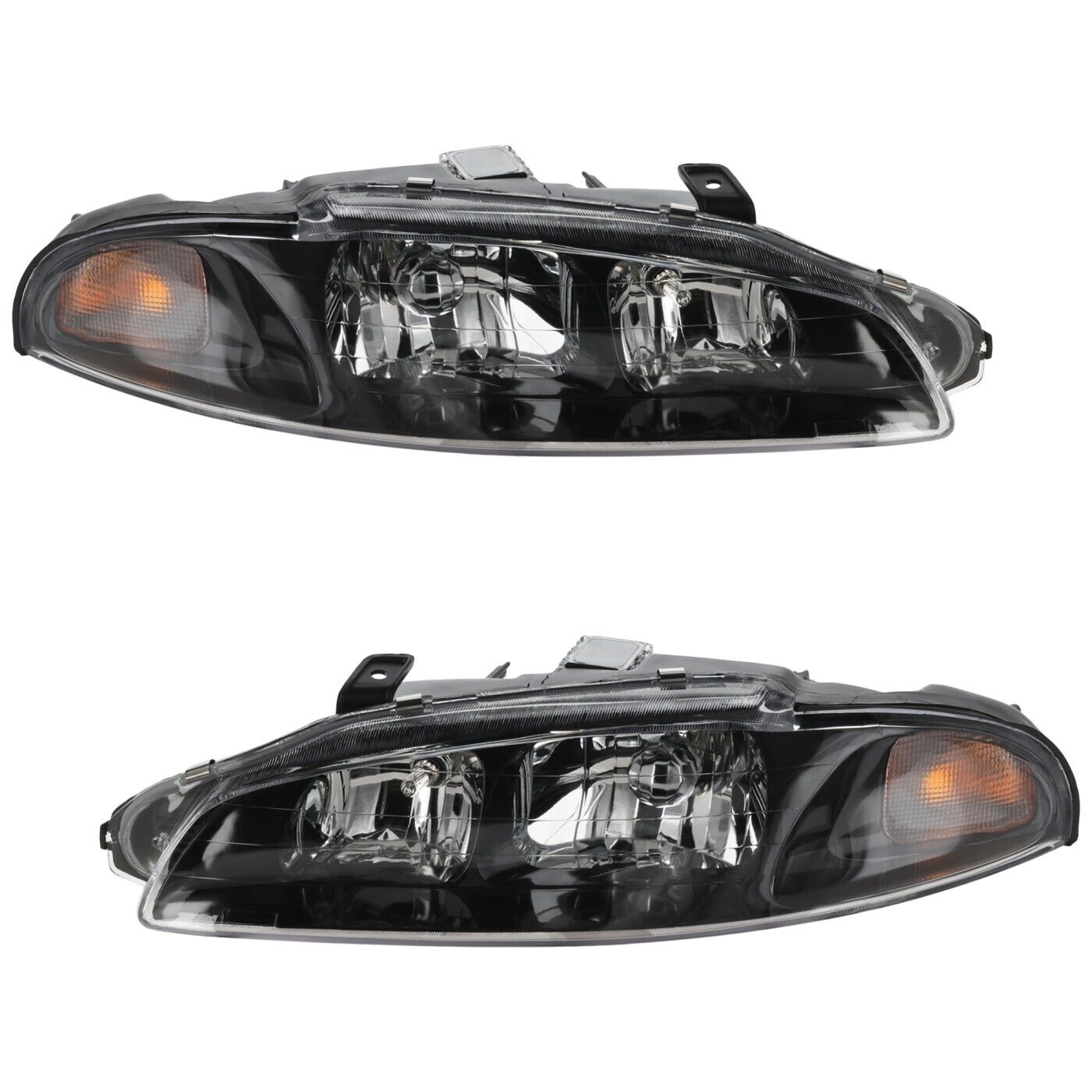 Headlight Set For 97-99 Mitsubishi Eclipse Left and Right With Bulb 2Pc