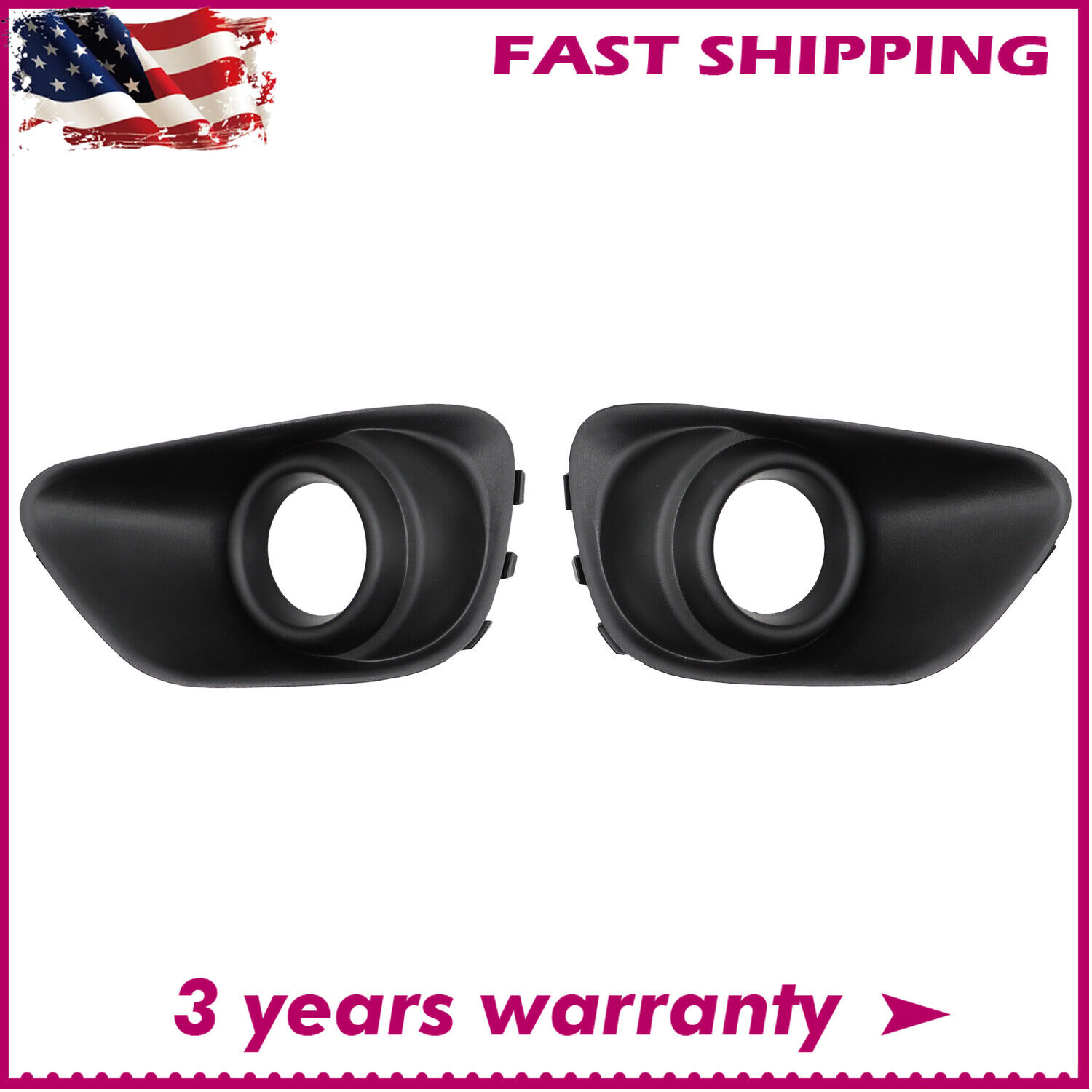 For 2011-17 Jeep Compass 2x Front Bumper Fog Light Bezel Cover Right Left Side