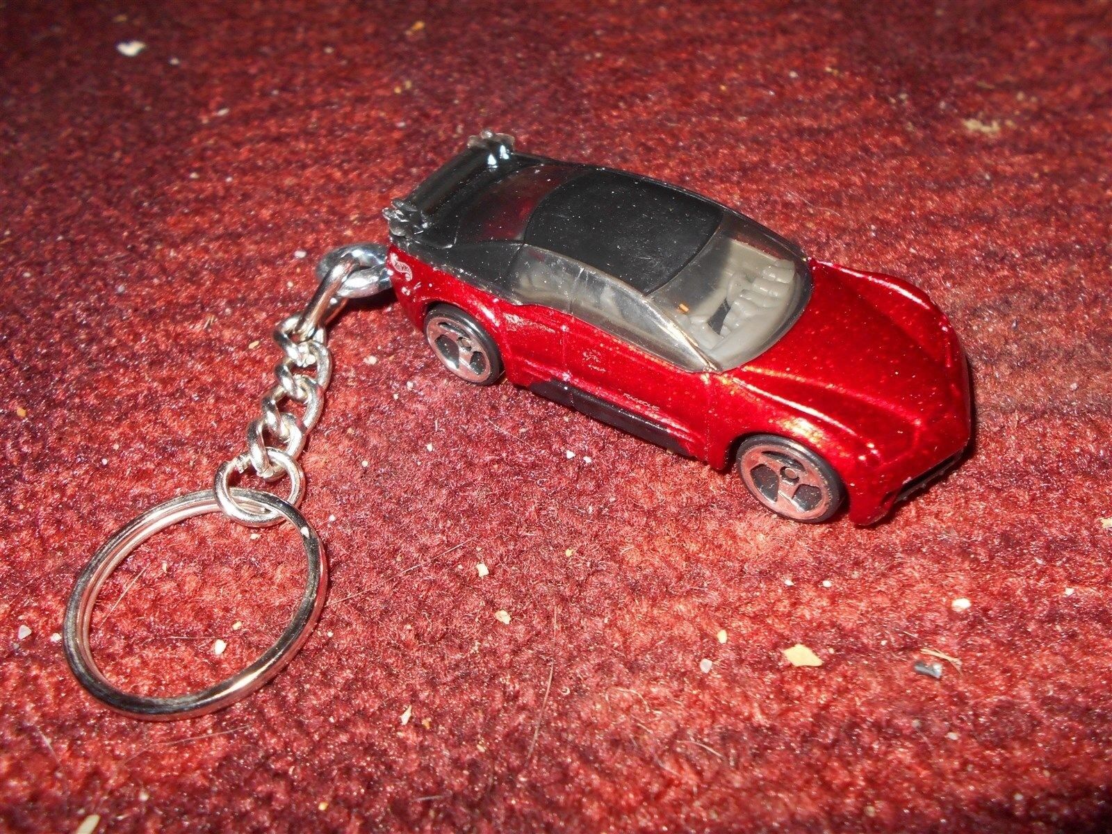 PONTIAC RAGEOUS CONCEPT CAR MAROON DIECAST MODEL TOY KEYCHAIN - NEW AND NICE