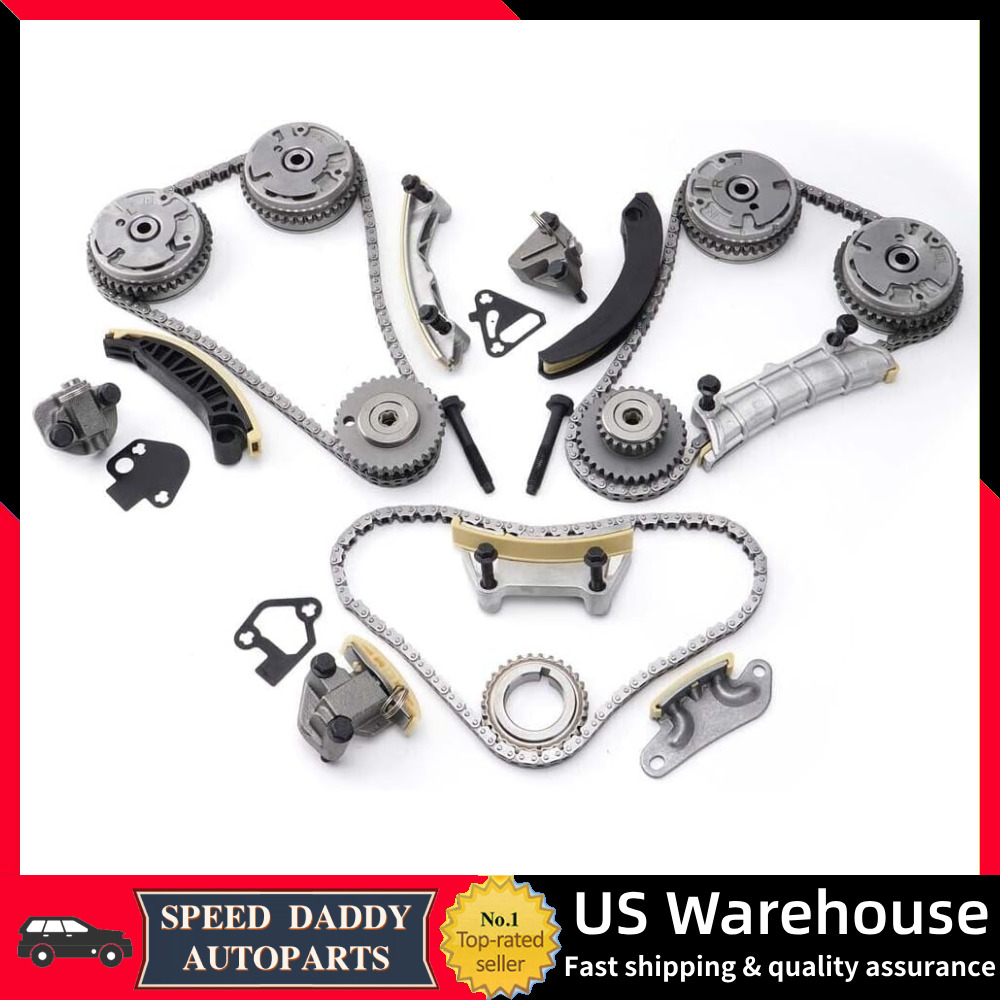 Complete Kit Timing Chain+ 4VVT Cam Phaser Int& Exh For Equinox CTS SRX 3.0 3.6L