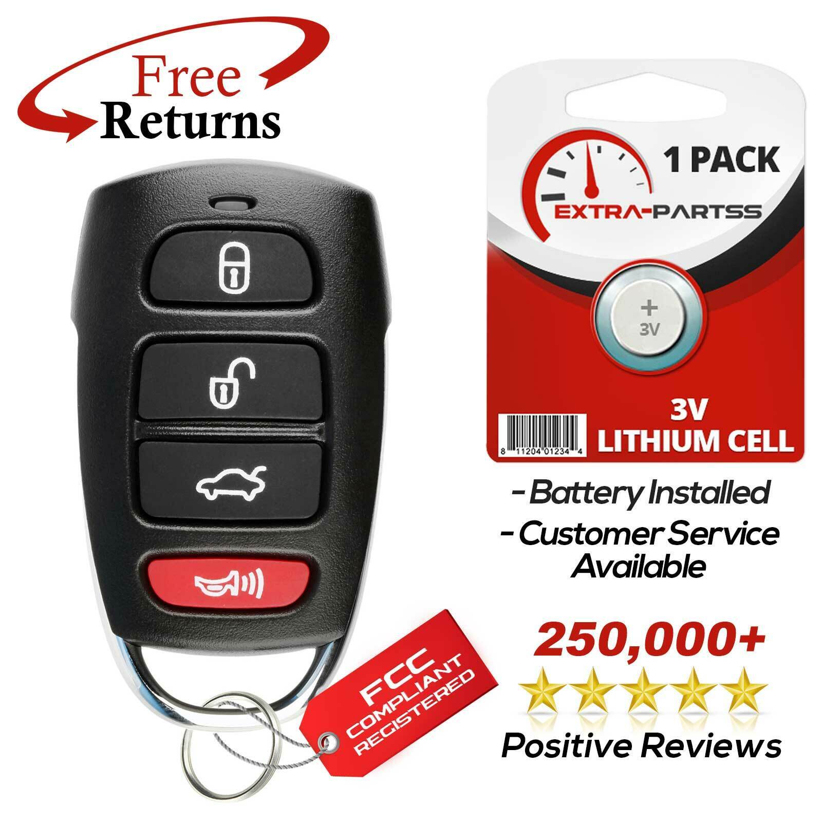 For 2006 2007 2008 2009 2010 2011 2012 2013 Hyundai Azera Remote Fob Car Key