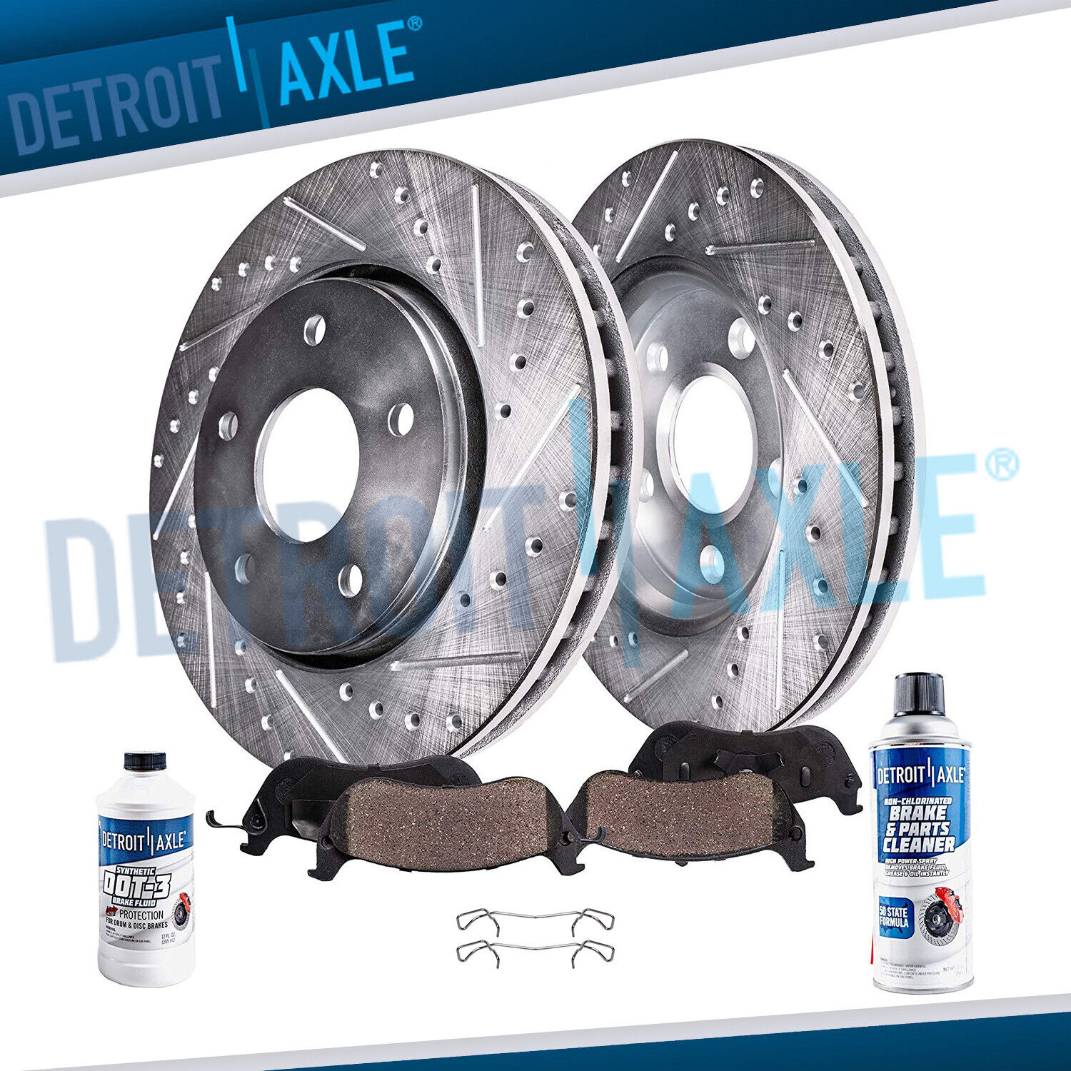 Rear Drilled Rotors + Ceramic Pads for 2008 2009 2010 Chevrolet Cobalt SS 2.0L