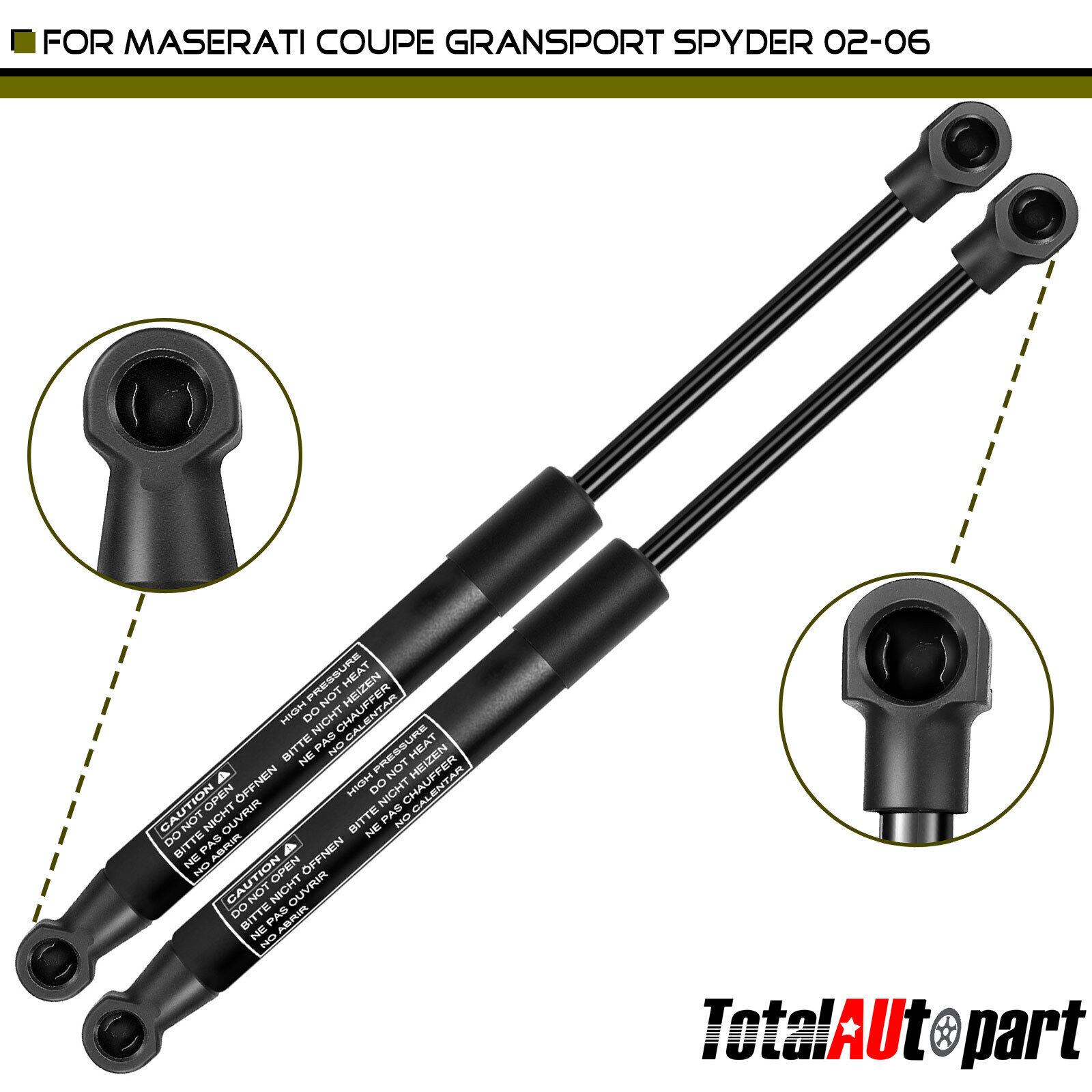 2Pcs Lift Supports Shocks for Maserati Coupe GranSport Spyder 02-06 Rear Trunk