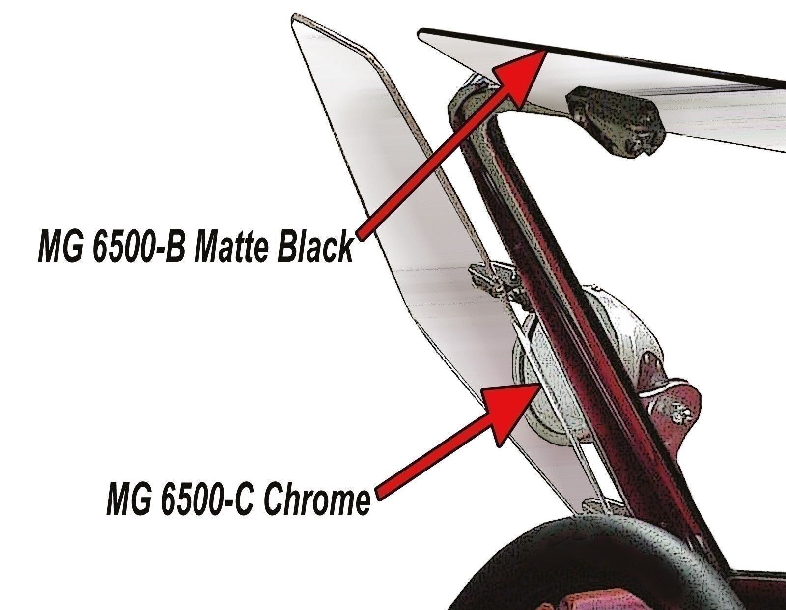 Wind-wing & Sunvisor Trim Kits (Black Matte / Chrome) Fits AC Cobra