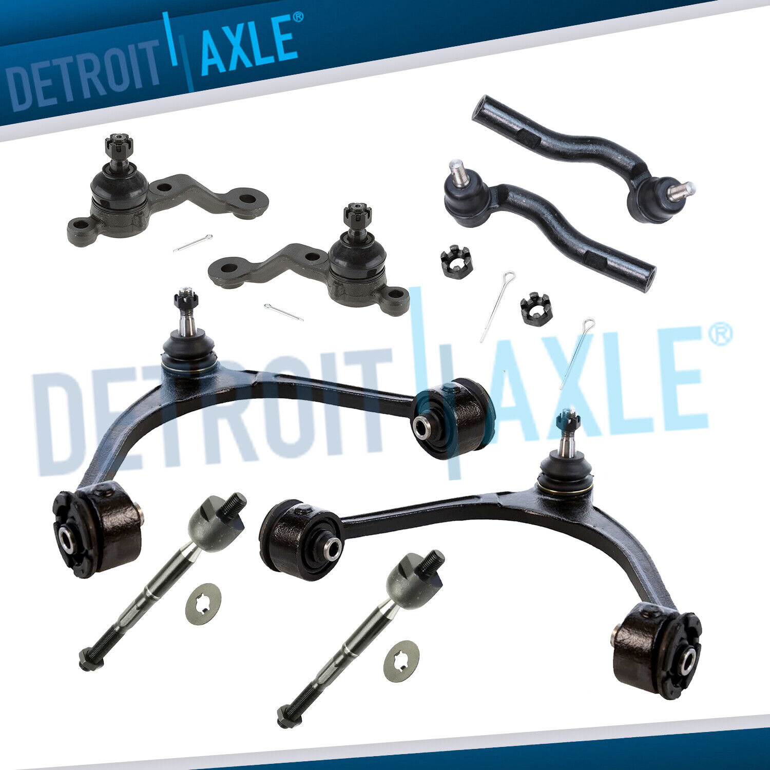 8pc Front Upper Control Arms Tie Rods Suspension Kit for 1998-2005 GS300 GS430
