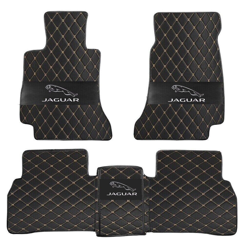 Fit Jaguar Car Floor Mats Custom Auto Carpets Pu Leather Waterproof Foot Pads