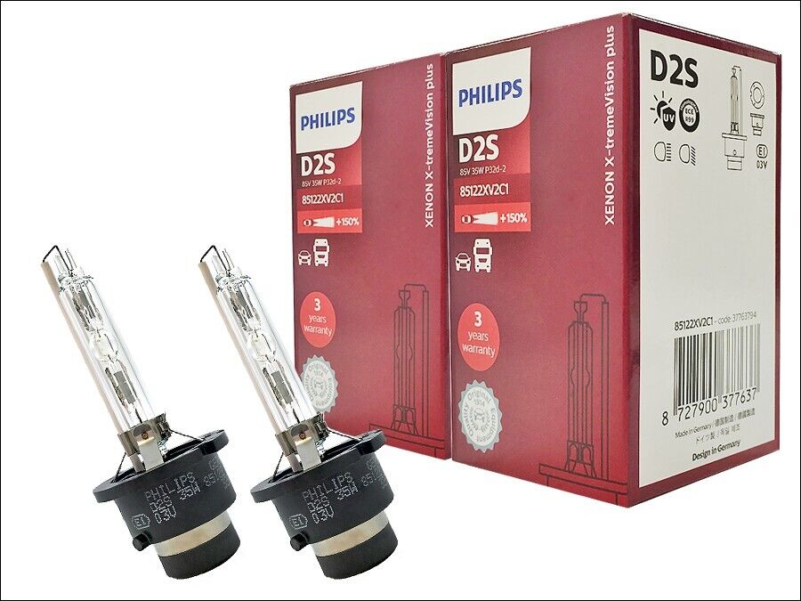 D2S Philips X-TremeVision Plus HID Xenon Headlight Replacement Bulbs | Pack of 2