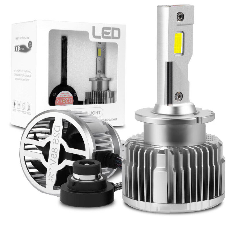 D2S D2R HID to LED Conversion Headlight Bulb Plug & Play 6000K Kit 180W 20000LM