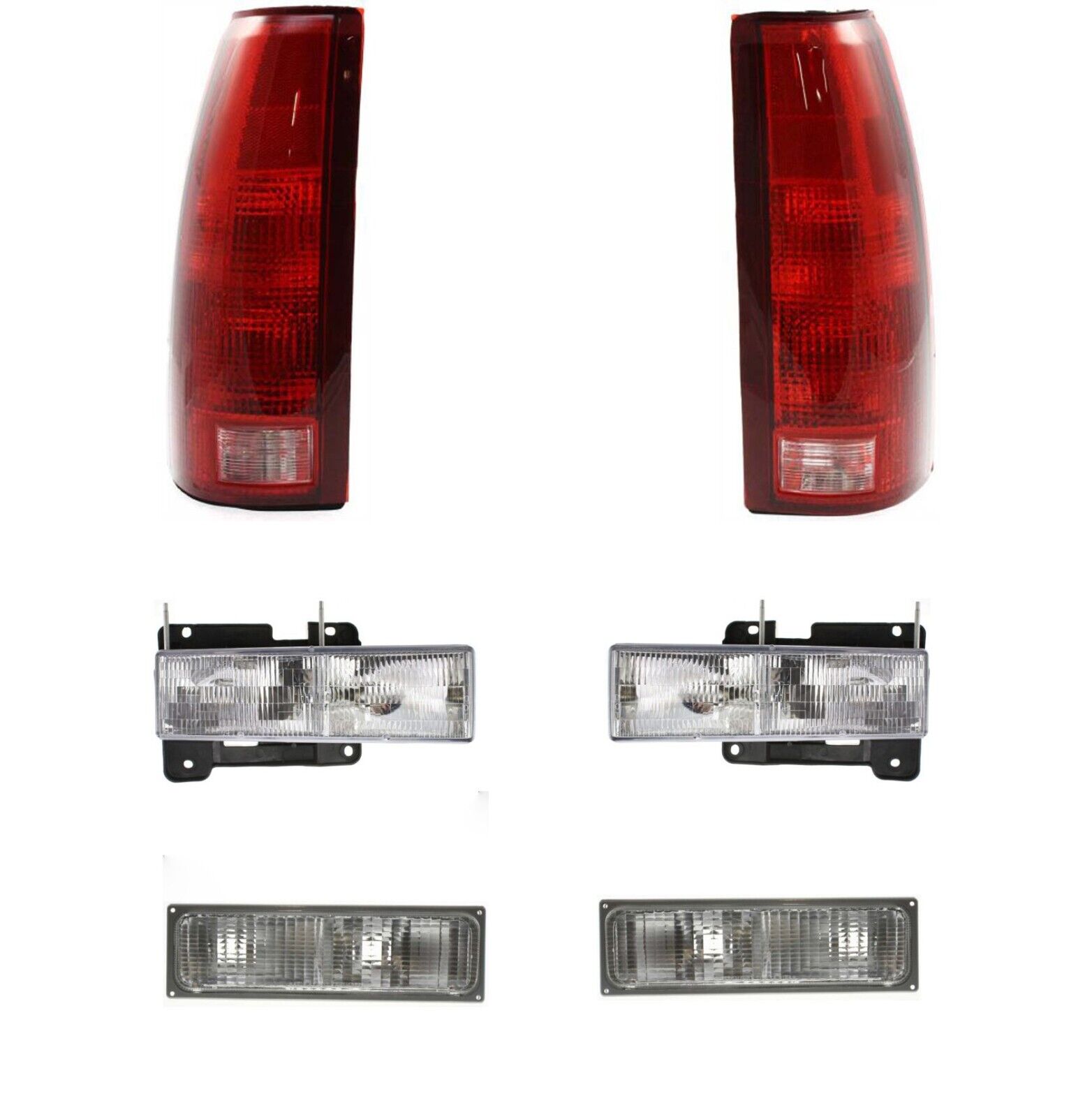 Headlights For 1990-1993 Chevy GMC Truck 92-93 Suburban Turn Signals Tail Lights