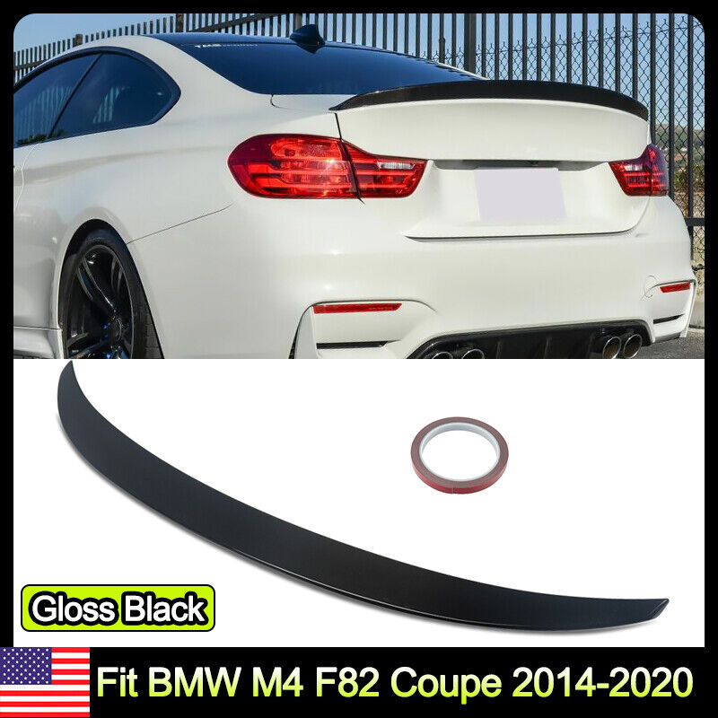 For BMW M4  F82 Coupe 2014-2020 Gloss Black Rear Trunk Spoiler Wing Lip MP Style