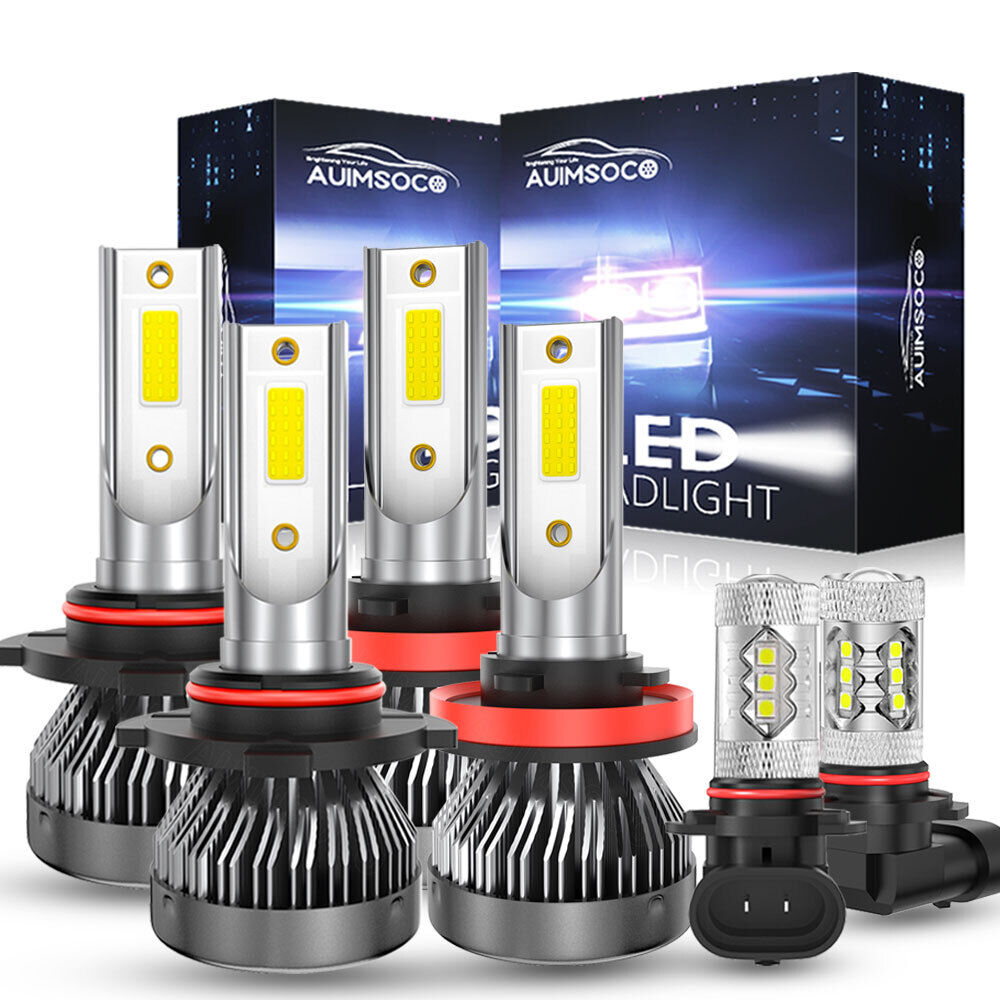 For 2011-2018 Ram 4500 5500 LED Headlight Combo High/Low Bulbs Fog Light 6500K