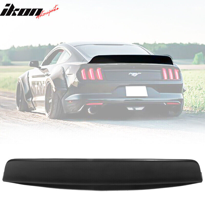 Fits 15-23 Ford Mustang Coupe IKON Style Matte Black Duckbill Trunk Spoiler PP