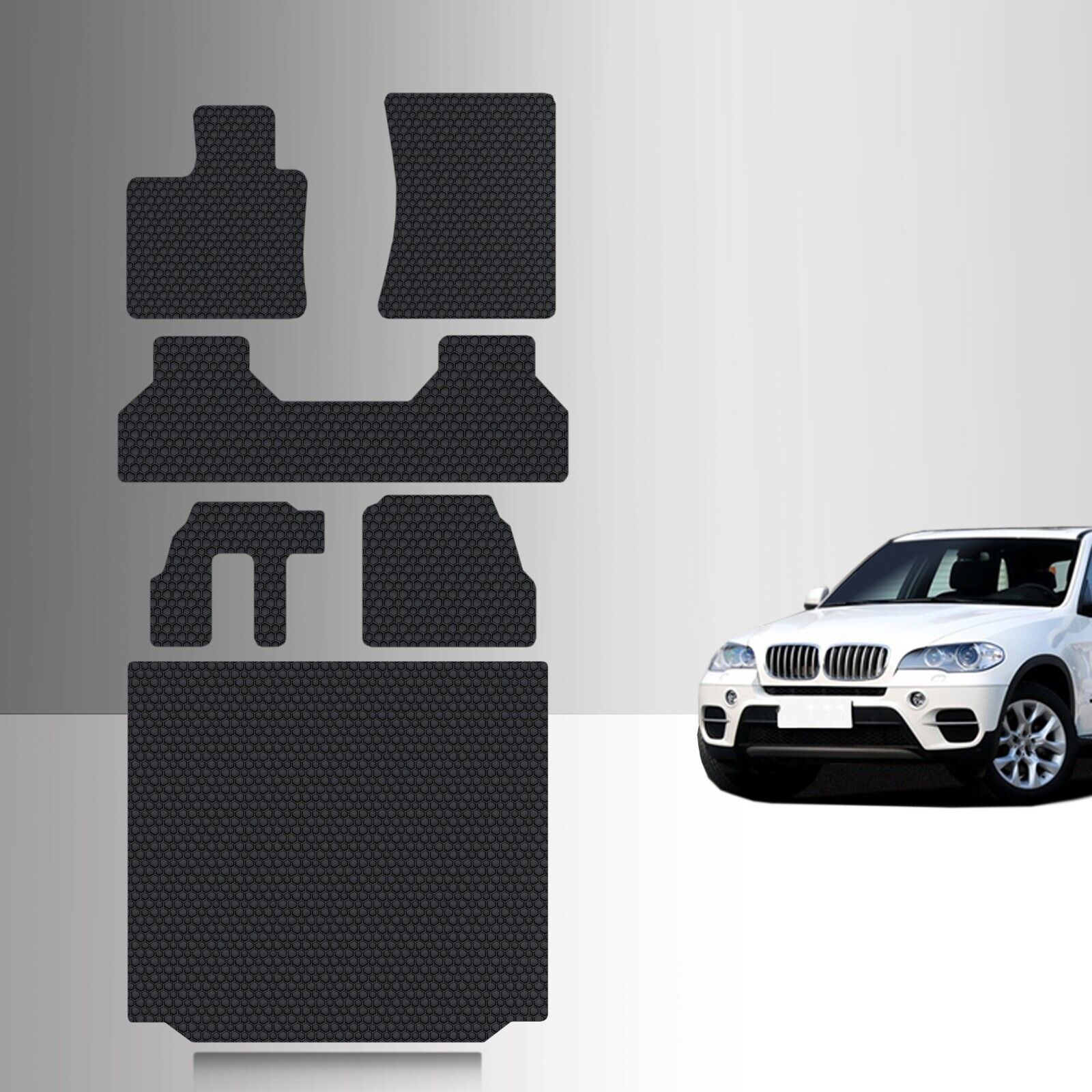 ToughPRO Full Set Floor Mats Black For BMW X5 All Weather Custom Fit 2007-2013
