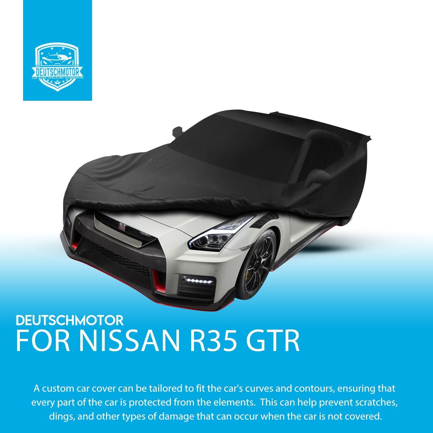R35 semi-custom outdoor car cover black waterproof for Nissan GT-R GTR Skyline