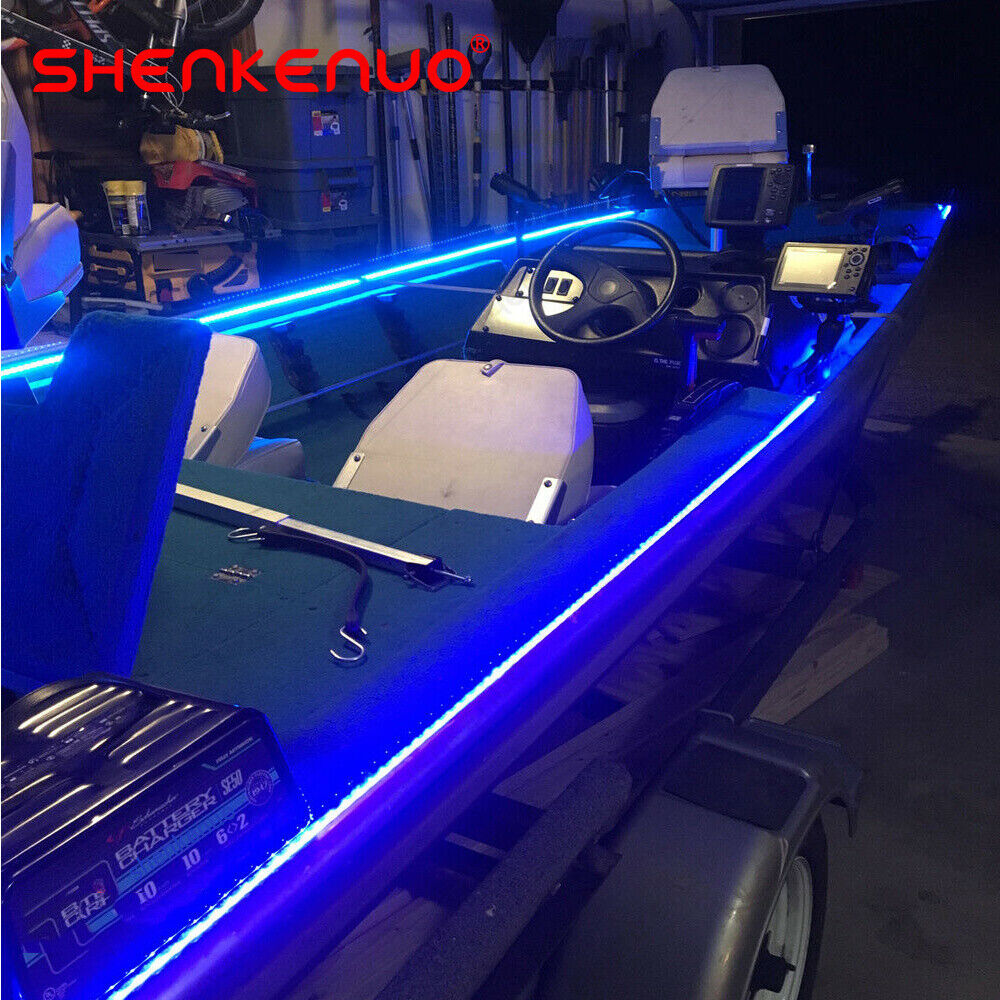 16.4ft 2835 UV / Blue LED Strip Black Light Night Fishing Ultraviolet Boat 12v