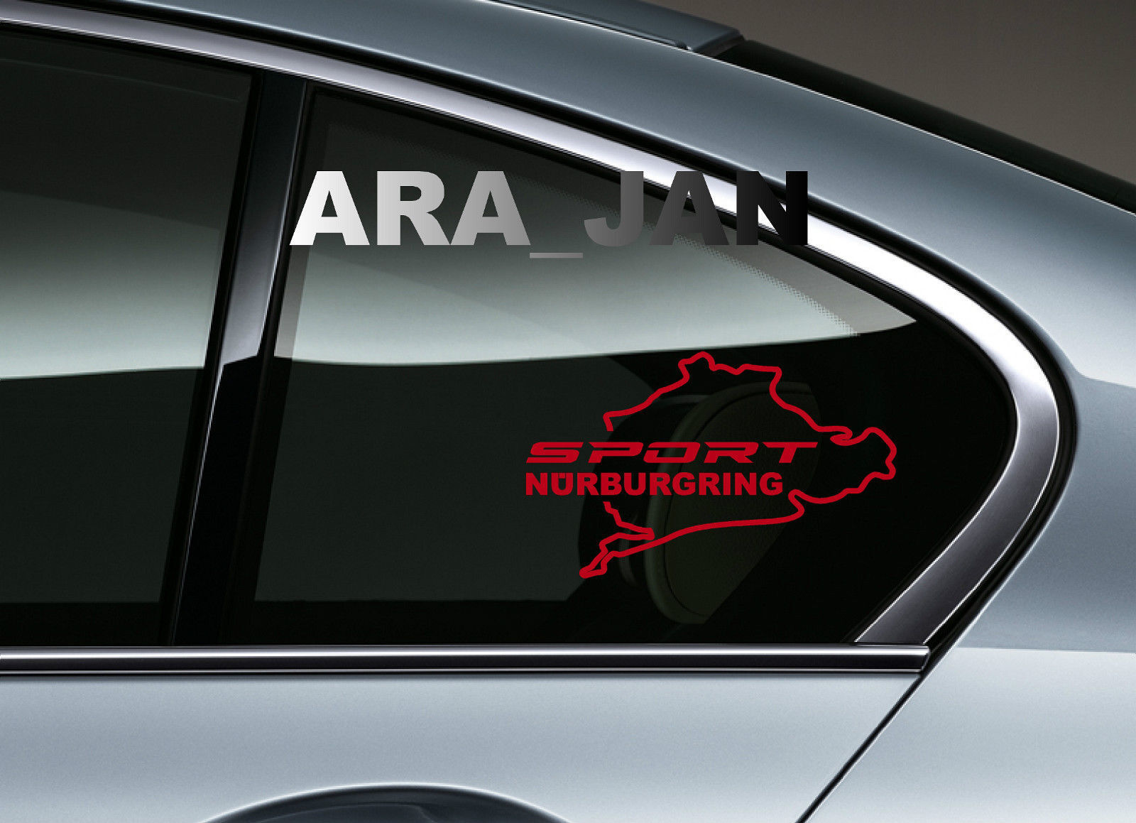 SPORT NURBURGRING Decal Sticker Racing Car Window logo Performance Motorsport