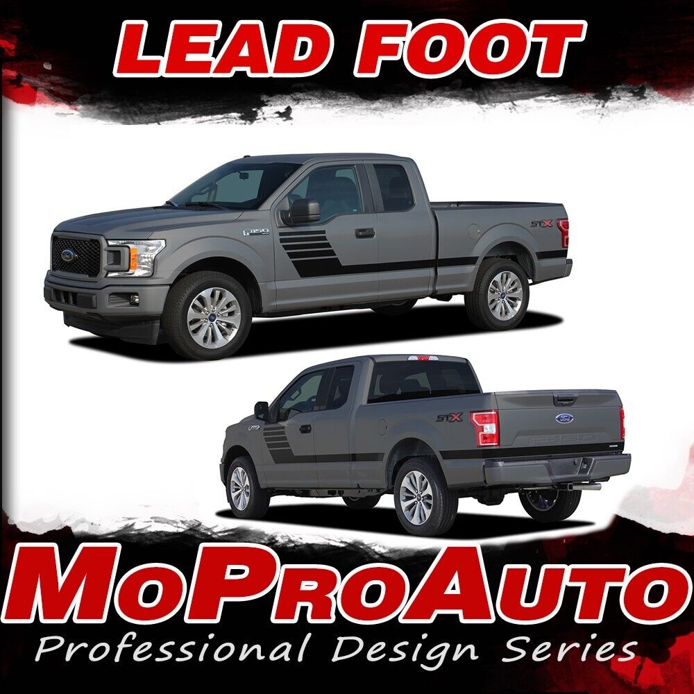 2015-2020 LEAD FOOT Ford F-150 Truck Stripes Side Vinyl Decals 3M Pro Install
