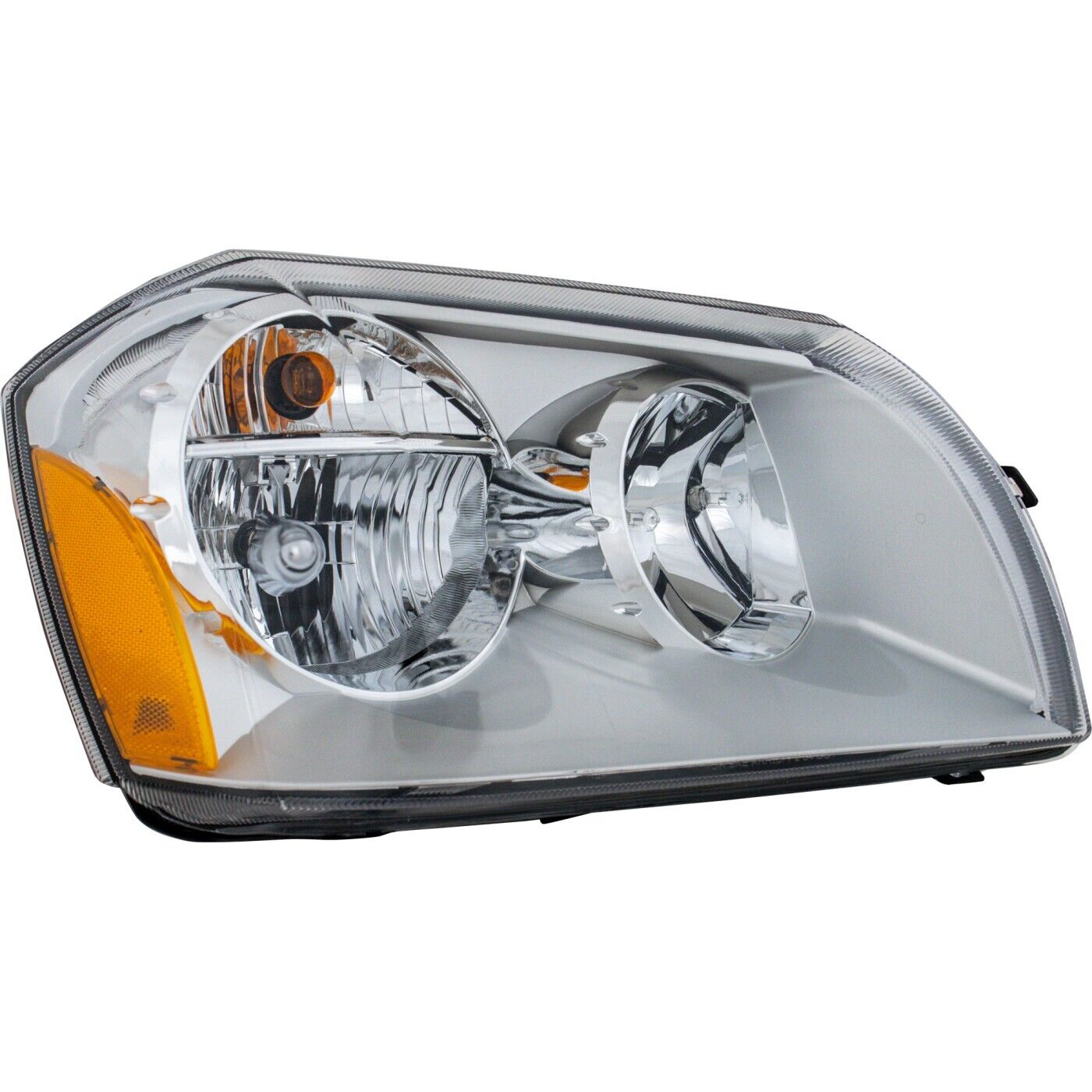 Headlight For 2005 2006 2007 Dodge Magnum Right Chrome Housing With Bulb