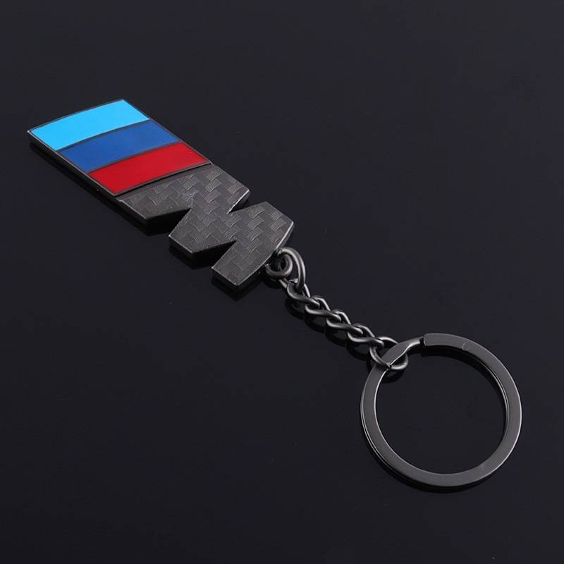 BMW M-Power Carbon 3D Chrome Keyring Luxury Keychain High Quality Key Ring Gift
