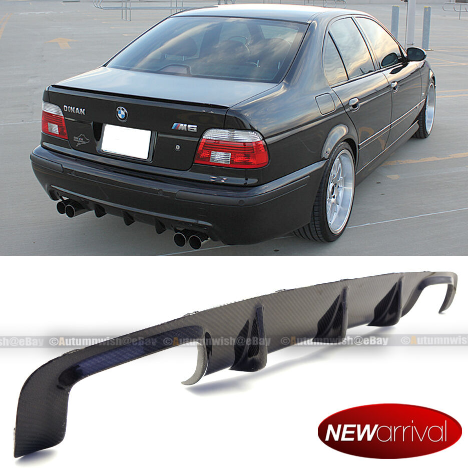 Fits 99-03 E39 5 Series M5 Only Real Carbon Fiber Rear Diffuser Bumper Body Kit