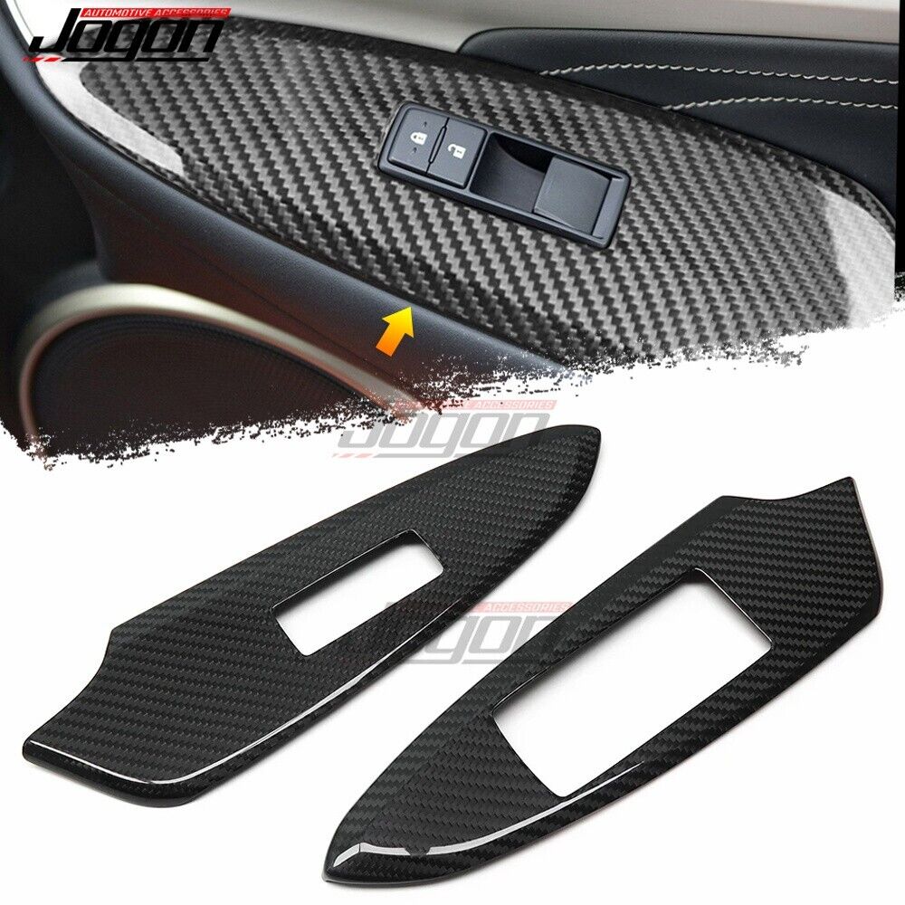Real Carbon For Lexus RC F USC10 ART 2014-22 RCF Door Window Switch Button Cover