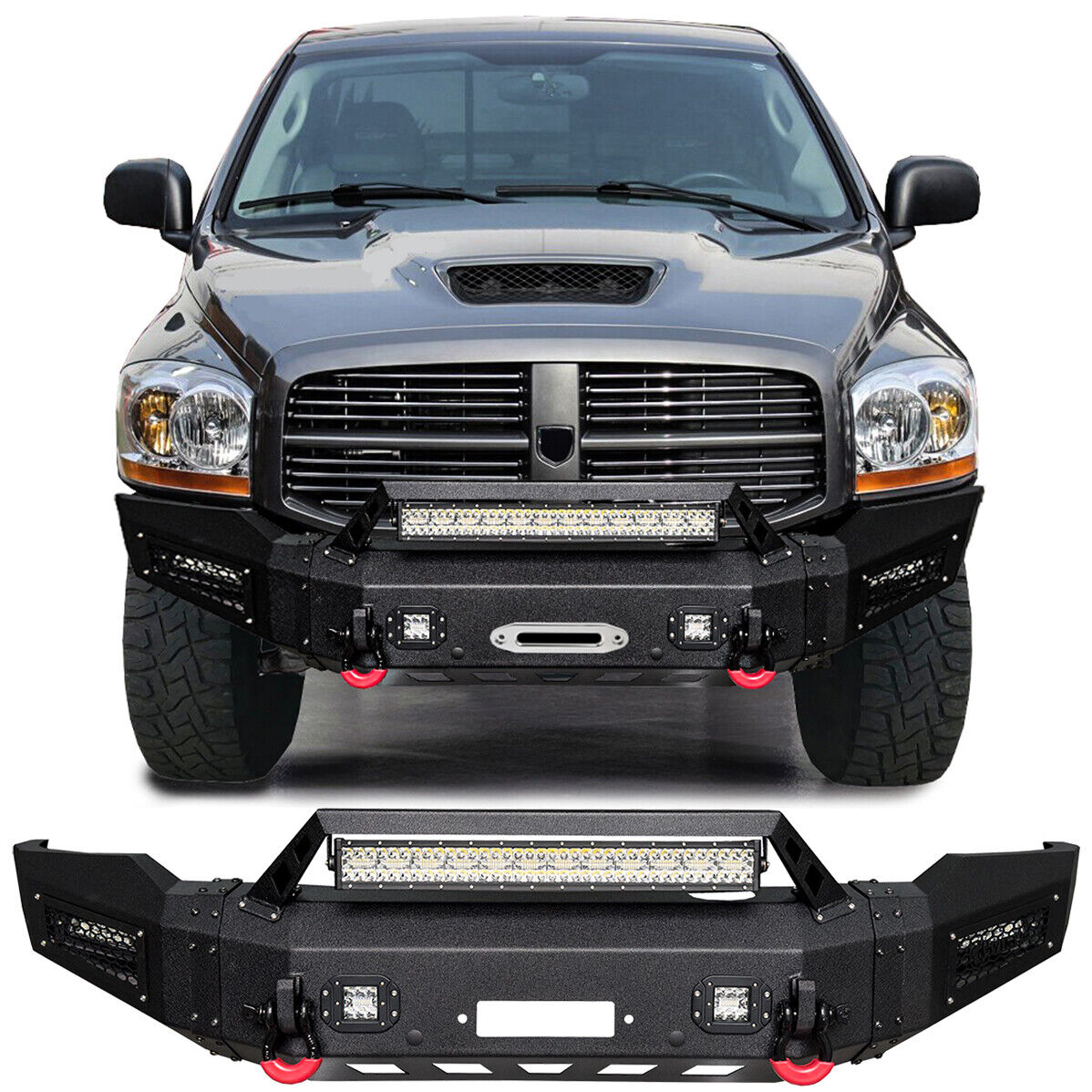 For 2006-2008 Dodge Ram 1500 Front Bumper or Rear Bumper w/LED Lights